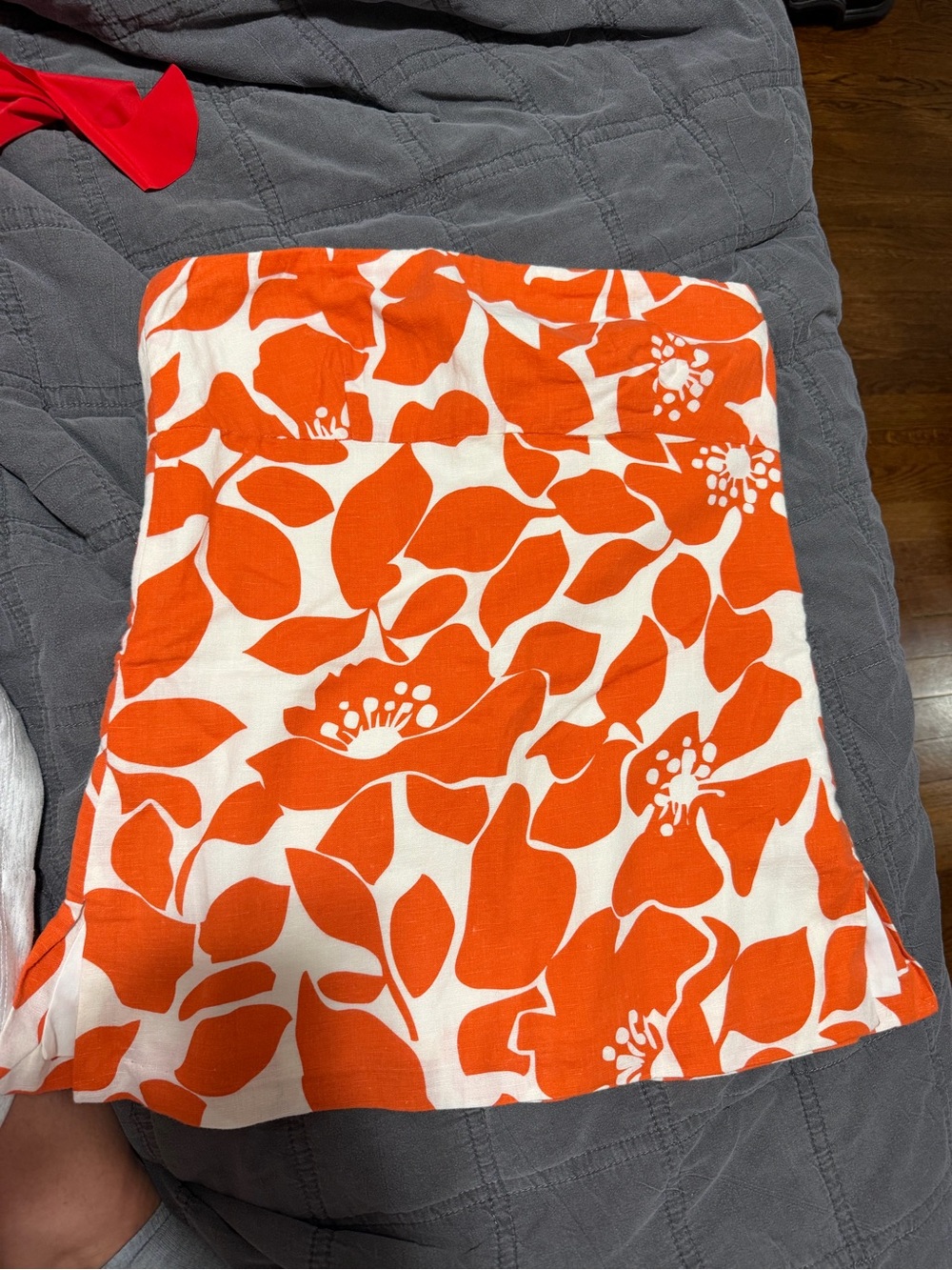 Women's j crew Orange Floral tube top